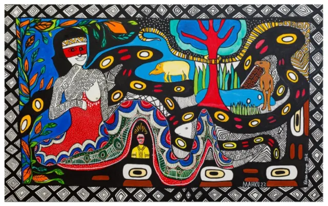 Work by Kássia Borges e Ibã Huni Kuin - MAHKU