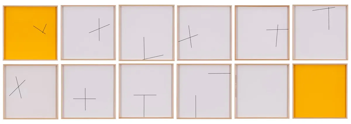 Work by Mira Schendel