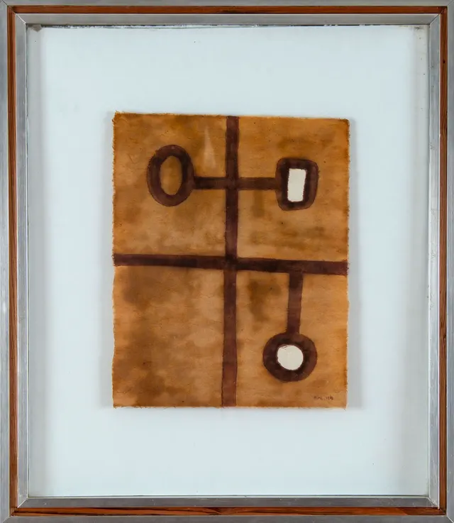 Work by Mira Schendel