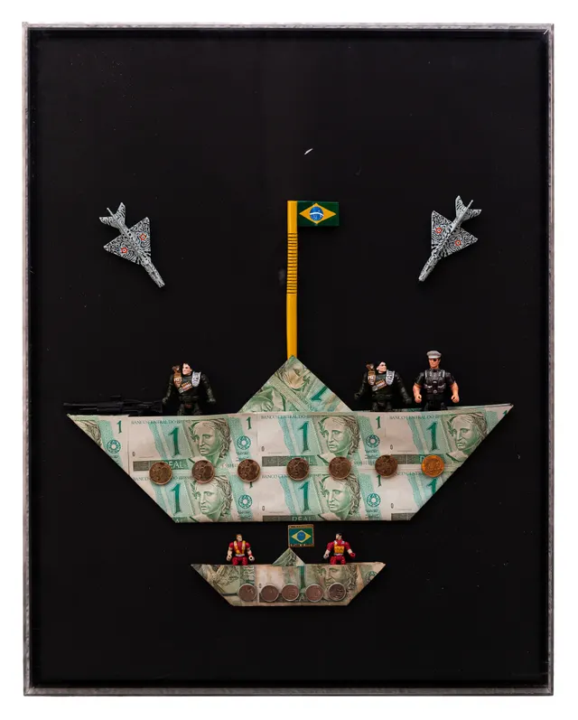 Work by Nelson Leirner