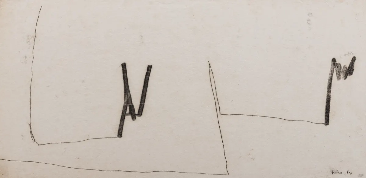 Work by Mira Schendel