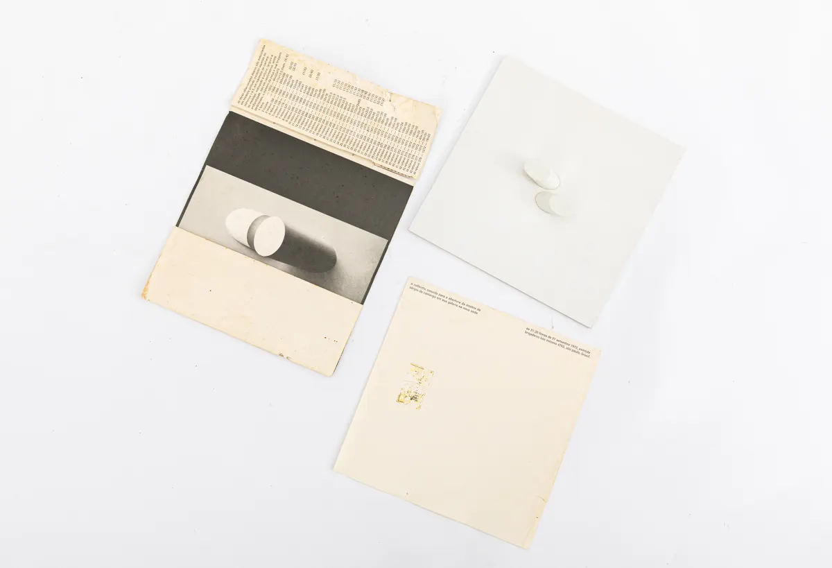 Convite para exposiçãp individual do artista, 1972 — Sérgio Camargo