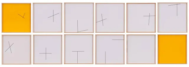 Work by Mira Schendel