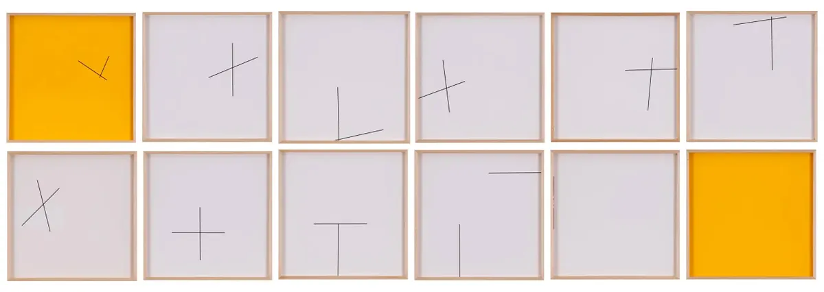 Work by Mira Schendel